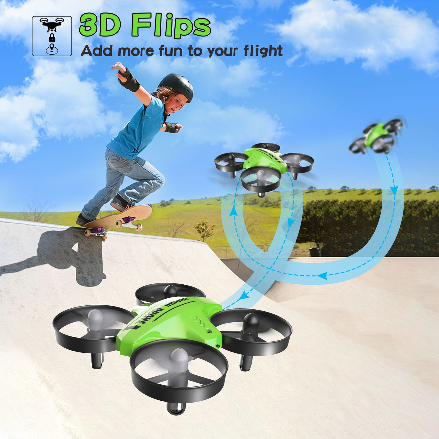 APEX Mini Drone, Hand Operated & RC Nano Quadcopter for Kids & Beginners Indoor, with 3 Batteries, Throw to Go, Flips, Obstacle Avoidance, Children's Day Gift & Christmas Gift for Boys Girls