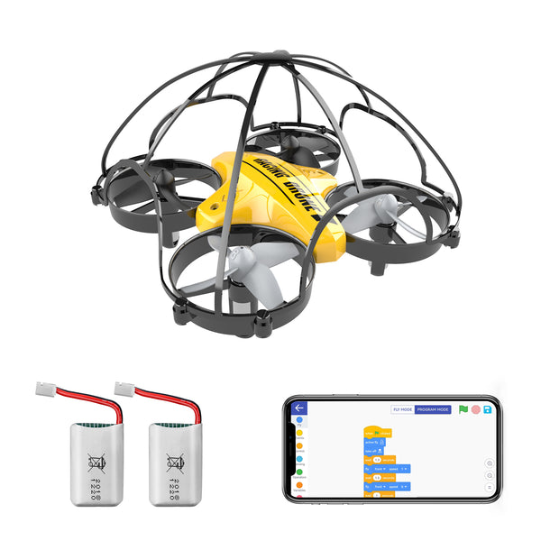 Programmable Mini Drones APEX AT-66BL Mini Programmable Educational Coding Drone for Kids ,Scra ...