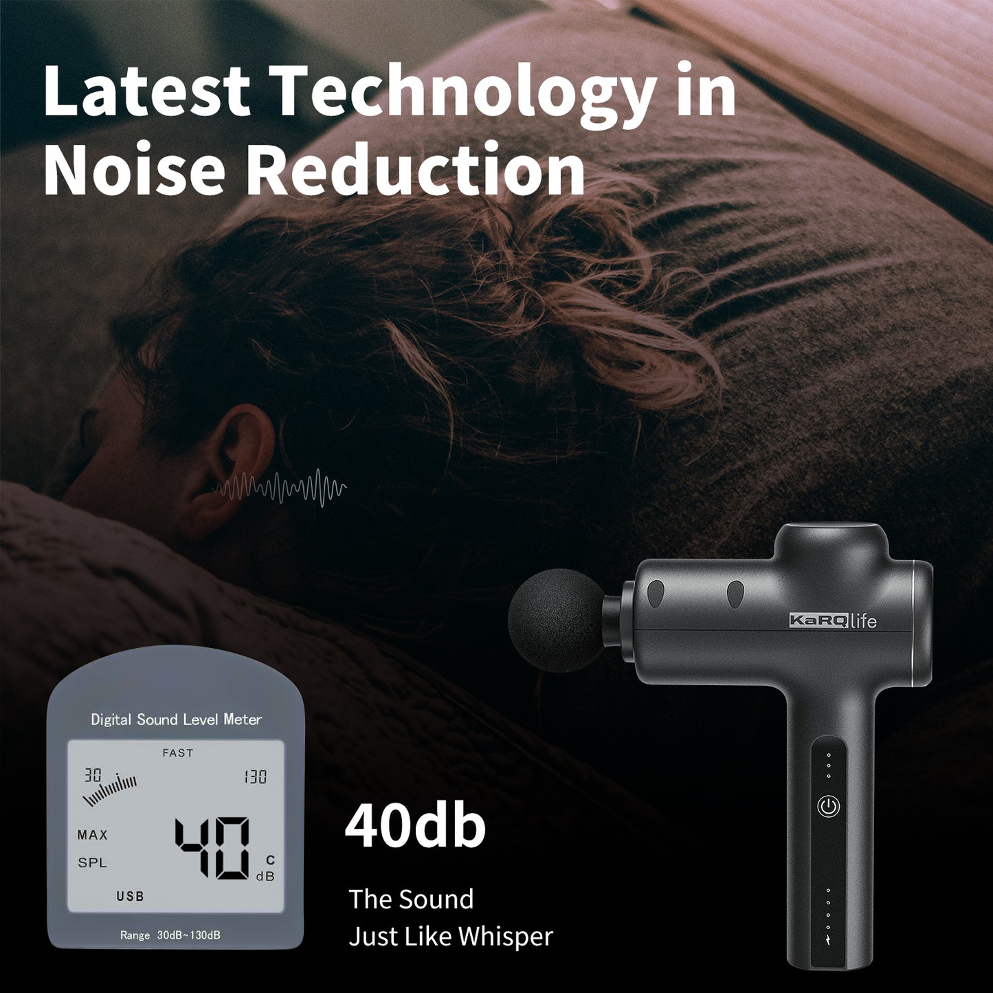 KaRQlife Massage Gun with Cordless Super Quiet