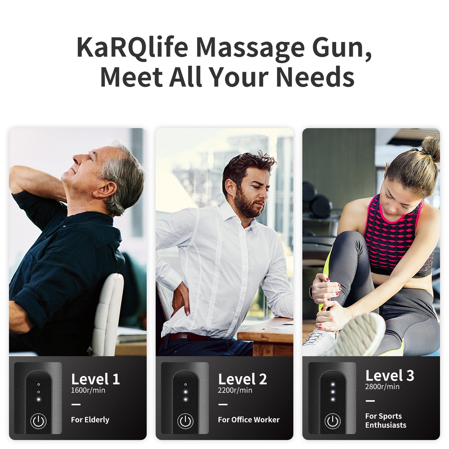 KaRQlife Massage Gun with Cordless Super Quiet