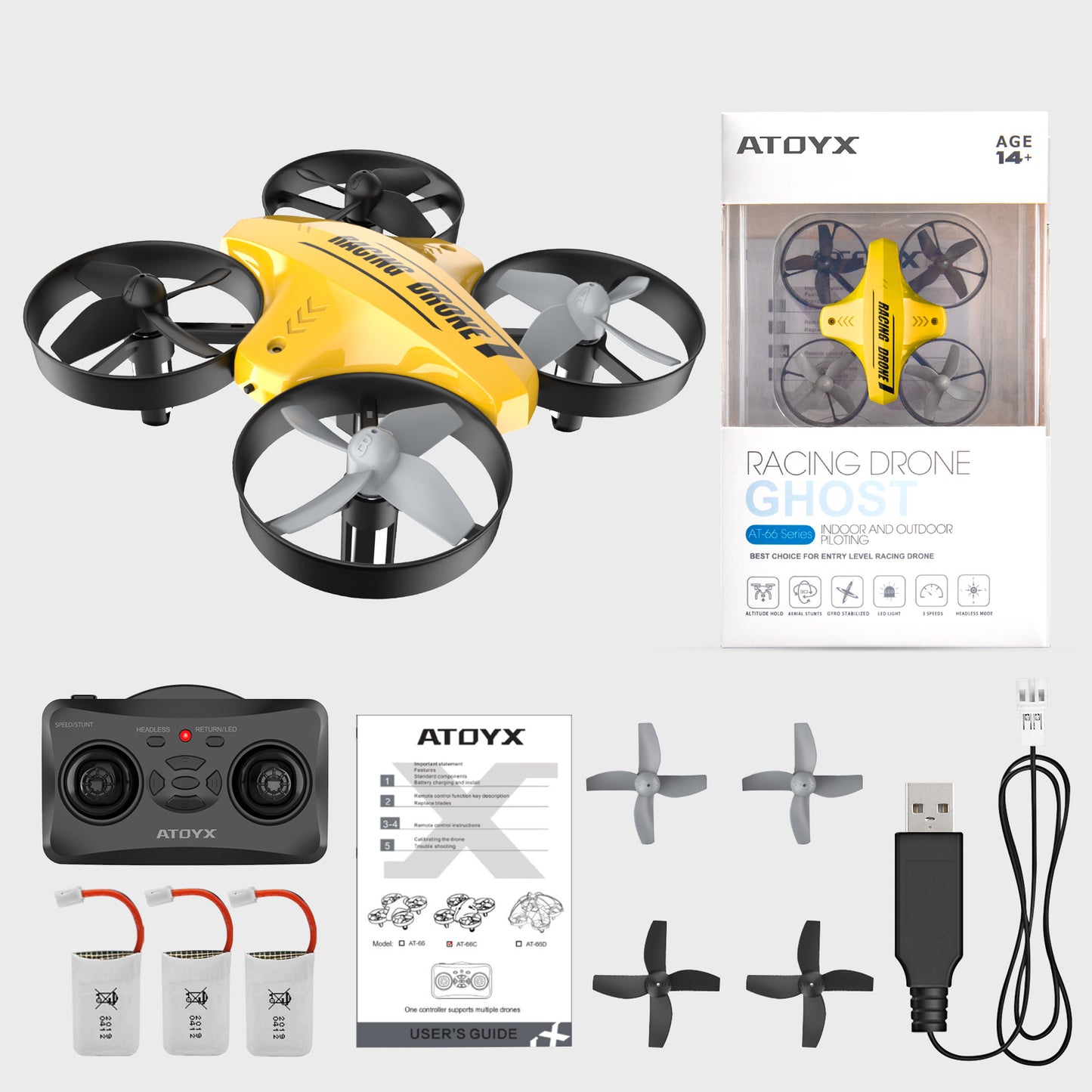 APEX Mini Drone, Hand Operated & RC Nano Quadcopter for Kids & Beginners Indoor, with 3 Batteries, Throw to Go, Flips, Obstacle Avoidance, Children's Day Gift & Christmas Gift for Boys Girls