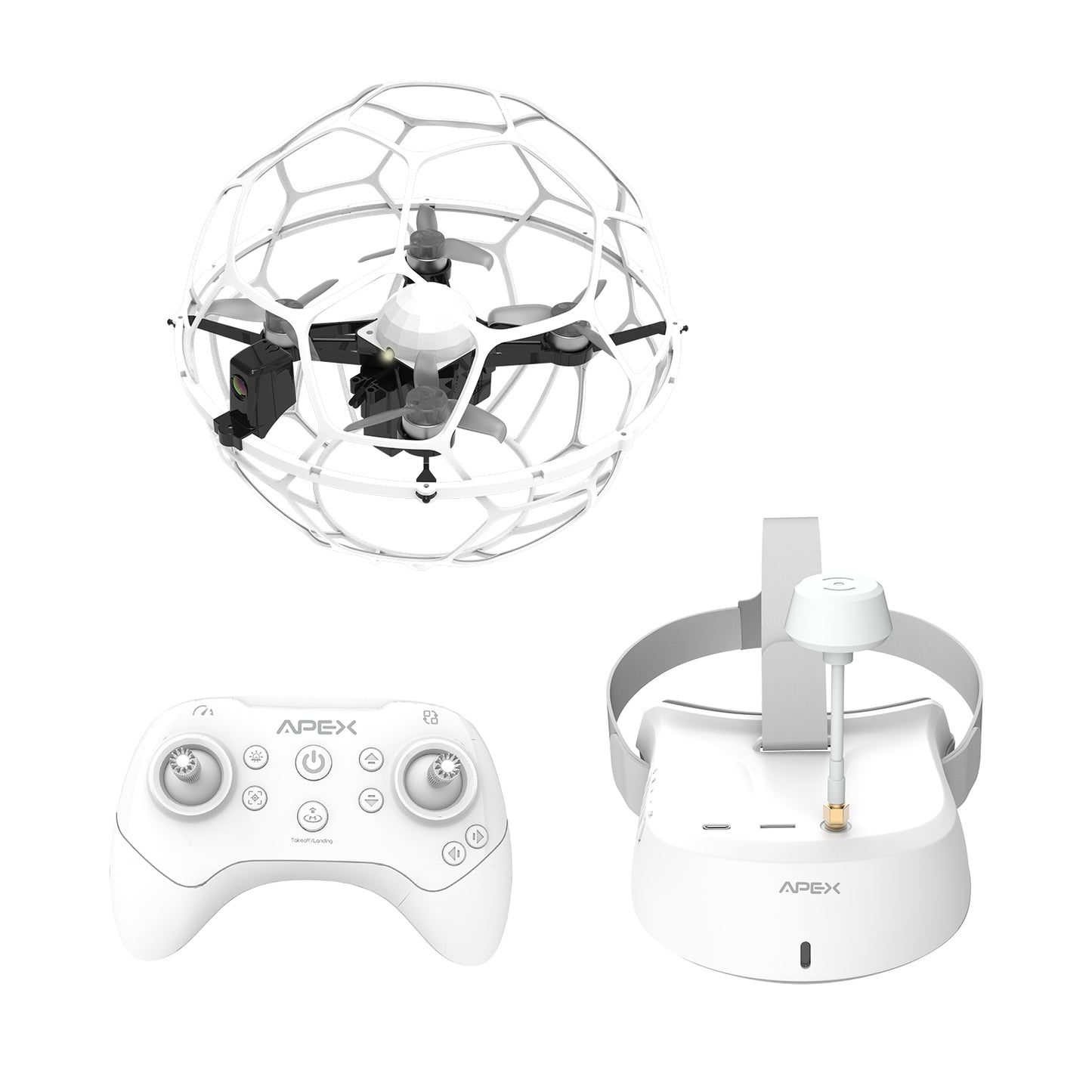 X116 Soccer Drone RC Quadcopter Drone with Lights Flying Ball Drone for Kids